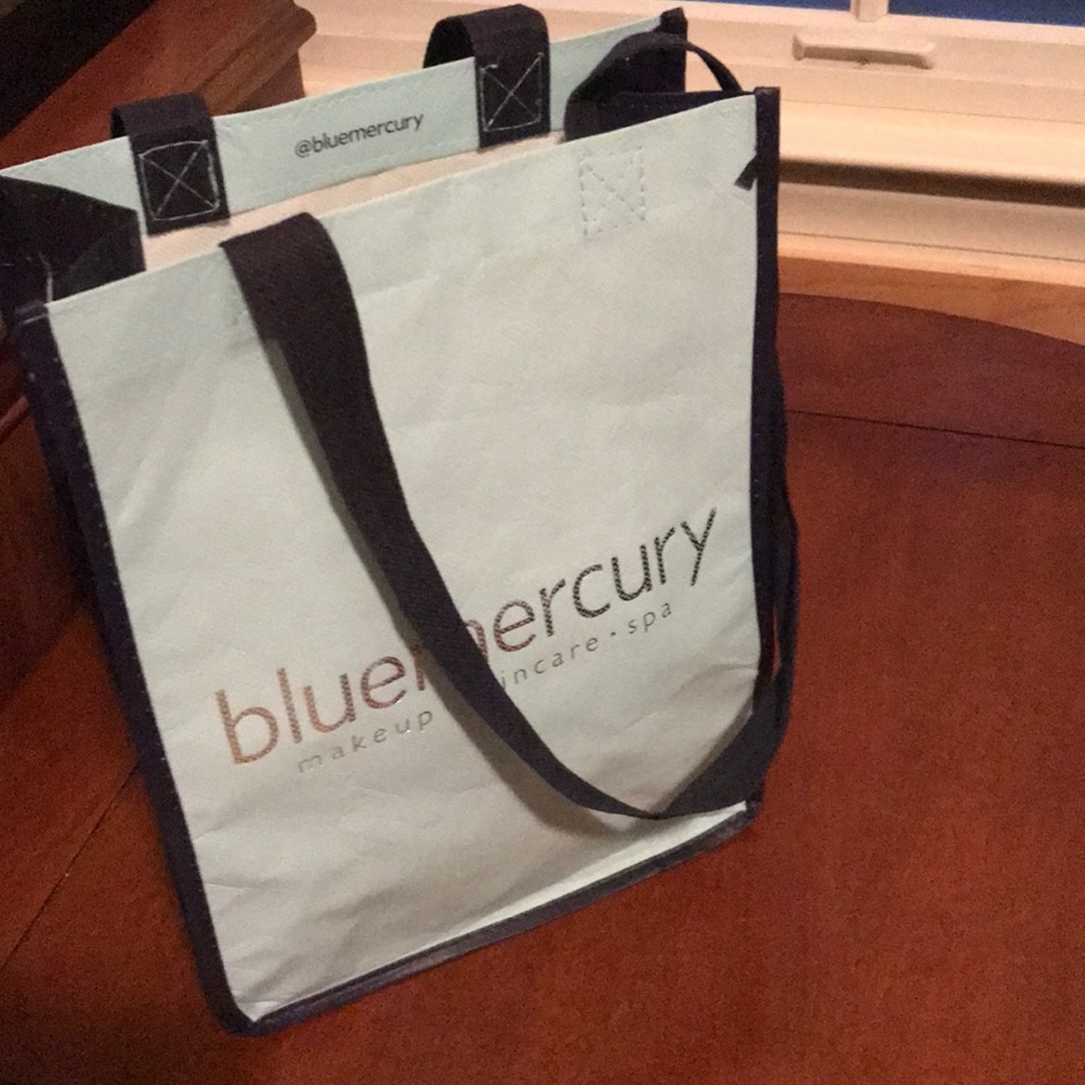 Blue Mercury tote. Coated non woven